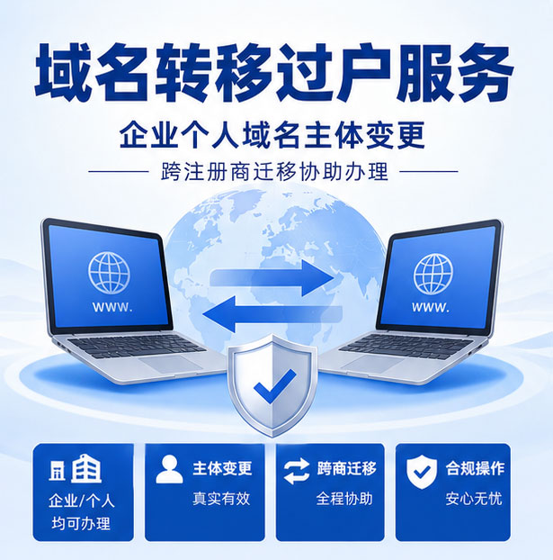 域名过户转移服务 域名主体变更 跨注册商域名转移代办 合规办理